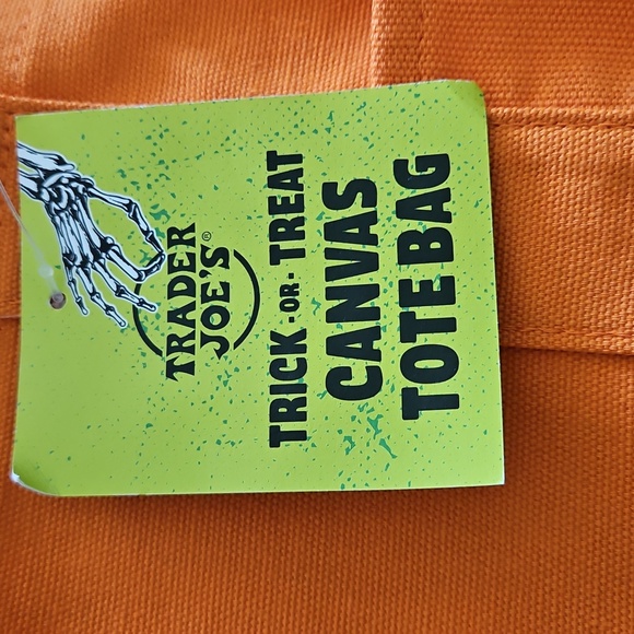 Trader Joe’s Mini Canvas Tote, Set of 2, Halloween colors, NWT - Picture 5 of 9